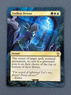 Endless Detour 324 MTG Final Fantasy Commander Hand Painted Extended Altered Art - Image 1