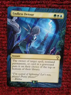 Endless Detour 324 MTG Final Fantasy Commander Hand Painted Extended Altered Art - Image 2
