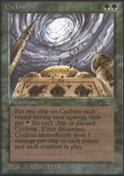 Cyclone Arabian Nights Magic mtg Light Play, English x1 - Image 1