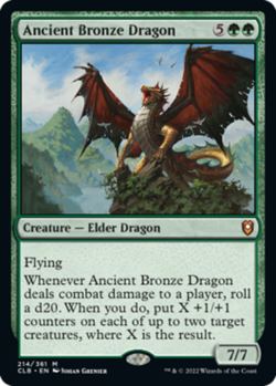 Ancient Bronze Dragon - Foil CL2 Battle for Baldur's Gate Magic mtg NM-Mint, x1 - Image 1