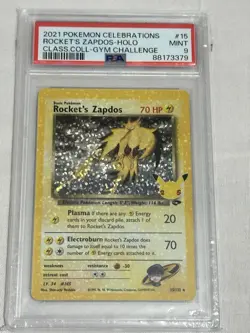2021 Pokemon Celebrations Rocket’s Zapdos Holo Classic collection PSA9 - Image 1