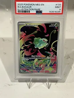 Pokemon TCG Bulbasaur IR 133/132 Mega Evolutions PSA 9 - Image 1