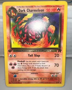 Dark Charmeleon 32/82 1st Edition Team Rocket Non-Holo Pokemon Card LP - Image 1