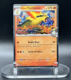 Ethan's Typhlosion Prerelease 034/182 Stamped Pokemon Scarlet & Violet Promo NM - Image 2