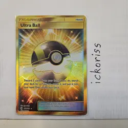 Pokemon Ultra Ball Secret Rare Full Art Holo 161/149 SM Base Set 2017 - Image 1