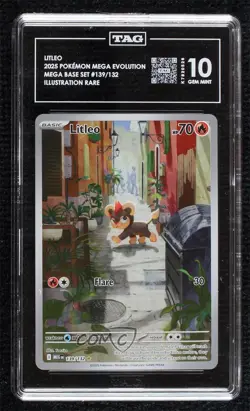 Litleo Illustration Rare Pokemon Mega Evolution MEG TAG 10 GEM MINT - Image 1