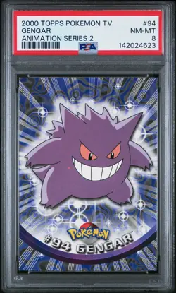 2000 TOPPS POKEMON TV ANIMATION SER 2 #94 GENGAR PSA 8 - Image 1