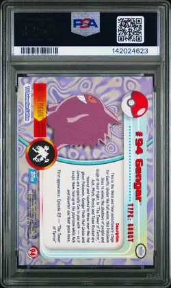 2000 TOPPS POKEMON TV ANIMATION SER 2 #94 GENGAR PSA 8 - Image 2