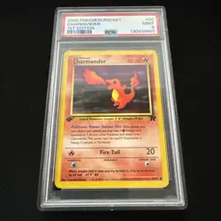 Pokemon TCG: Rocket 1st Edition Charmander PSA 9 MINT - Image 1