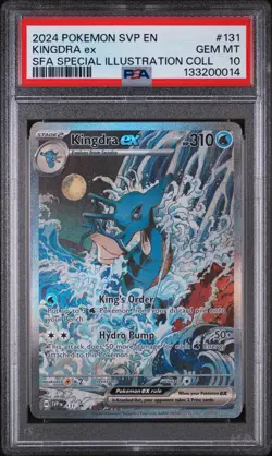 KINGDRA EX PSA 10 2024 POKEMON SVP EN #131 SFA SPECIAL ILLUSTRATION RARE COLL - Image 1