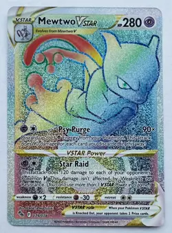 Pokemon TCG Mewtwo VSTAR Pokemon GO 079/078 Holo Secret Rare - Image 1