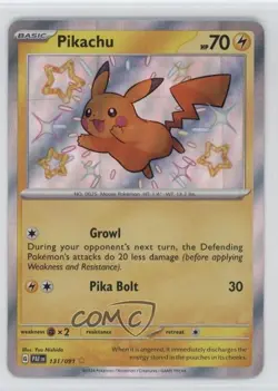Shiny Rare - Pikachu Pokemon Scarlet & Violet Paldean Fates PAF #131 - Image 1