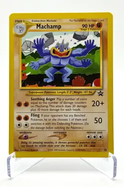 1999 Pokemon TCG Machamp Black Star Promo #43 – WotC Vintage Promo NM - Image 1
