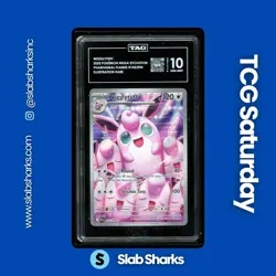 2025 POKEMON PHANTASMAL FLAMES #105/094 WIGGLYTUFF ILLUSTRATION RARE TAG 10 - Image 1