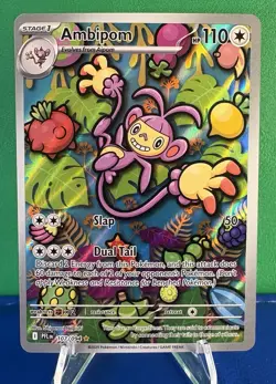 Pokemon TCG Ambipom 107/094 Phantasmal Flames Illustration Rare - Near Mint - Image 1