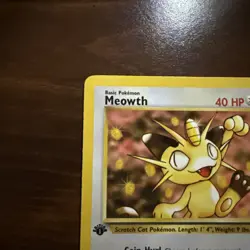 Meowth 62/82 1st Edition Team Rocket Pokemon LP - Image 2