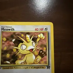 Meowth 62/82 1st Edition Team Rocket Pokemon LP - Image 3
