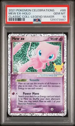2021 POKEMON CELEBRATIONS #88 MEW EX-HOLO CLASSIC COLL-LEGEND MAKER PSA 10 - Image 1
