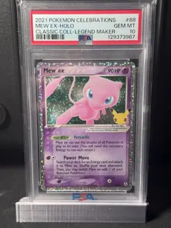 2021 POKEMON CELEBRATIONS #88 MEW EX-HOLO CLASSIC COLL-LEGEND MAKER PSA 10 - Image 3