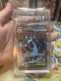 Pokemon Mega Charizard X ex Black Star Promo #023 TAG 9 Mint - Image 1