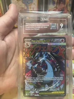 Pokemon Mega Charizard X ex Black Star Promo #023 TAG 9 Mint - Image 2