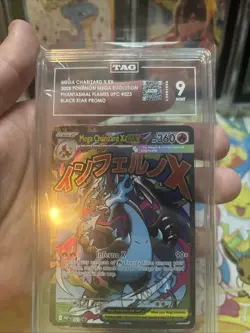 Pokemon Mega Charizard X ex Black Star Promo #023 TAG 9 Mint - Image 3