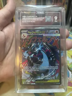 Pokemon Mega Charizard X ex Black Star Promo #023 TAG 9 Mint - Image 4