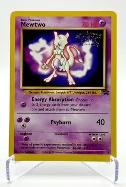 1999 Pokemon TCG Mewtwo WB Movie Promo #3 WOTC Black Star Promo NM - Image 1
