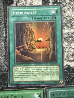 Konami Yu-Gi-Oh! Magic Card Lot – Necrovalley, Pot of Greed, Snatch Steal 1st E… - Image 4