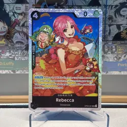 Rebecca OP05-091 SR ONE PIECE Tcg Card Game NM BLACK Reprint - Image 1
