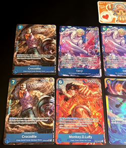 (10) One Piece Alt Art Blue Lot | Luffy, Sanji, Mr. 3, Crocodile (Blue) English - Image 2