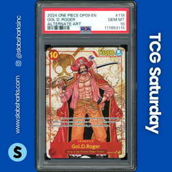 2024 ONE PIECE EMPERORS IN THE NEW WORLD #OP09-118 GOL D. ROGER ALT ART PSA 10 - Image 1