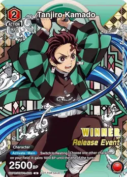 Tanjiro Kamado Release Winner Foil - UEPR/KMY-1-072 NM - Union Arena - Image 1