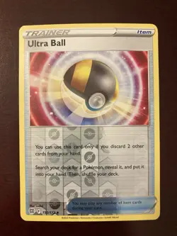 Ultra Ball 150/172 Reverse Holo Brilliant Stars Pokemon TCG Card - Image 1