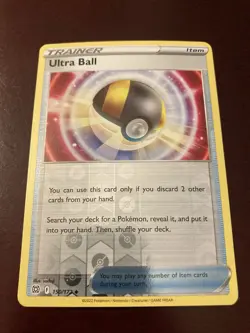 Ultra Ball 150/172 Reverse Holo Brilliant Stars Pokemon TCG Card - Image 2