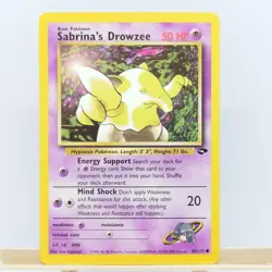 Sabrina's Drowzee 95/132 Pokemon Card TCG Gym Challenge Common NM - Image 3
