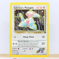 Sabrina's Porygon 98/132 Pokemon Card TCG Gym Challenge Common LP - Image 3
