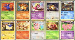 Pokemon HGSS Base Set Regular Vintage Card Lot x10 NM 💎 (3 RARES) - Image 1