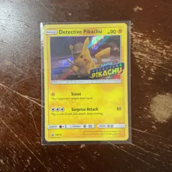 Pokemon TCG Detective Pikachu Holo Card #SM170 Black Star Promo - Image 1