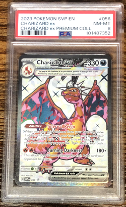 2023 POKEMON SVP EN SCARLET & VIOLET PROMO CARDS #056 CHARIZARD EX PREM PSA 8 - Image 1