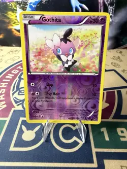 REVERSE HOLO Gothita 39/111 XY Furious Fists Pokemon Card - Atsuko Nishida - Image 1