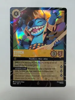 Stitch Rock Star 3 Disney Lorcana Epcot Park Promo Card Holo - Image 1