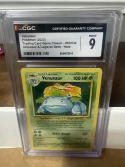 Pokemon Venusaur 003/034 Classic Holo English 2023 CGC 9 Trading Card Game - Image 1