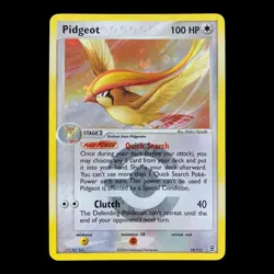 Pidgeot 10/112 EX FireRed LeafGreen RARE REVERSE HOLO Pokemon Card 2004 LP-NM - Image 1