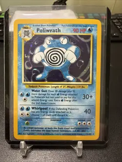 Poliwrath 013/102 Holo Unlimited Lightly Played Base Set Pokemon Card TCG - Image 1