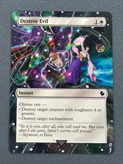 Destroy Evil MTG Final Fantasy Commander Hand Painted Full Altered Art Jeckho - Image 1