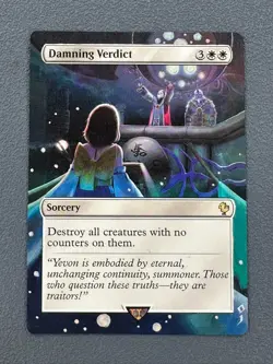 Damning Verdict MTG Final Fantasy Commander Hand Painted Altered Full Art Jeckho - Image 1