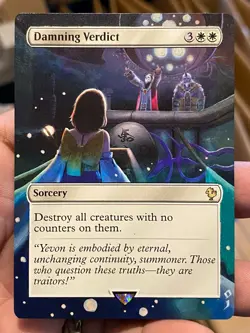Damning Verdict MTG Final Fantasy Commander Hand Painted Altered Full Art Jeckho - Image 2