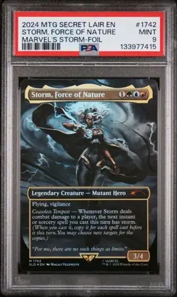 2024 MAGIC THE GATHERING MTG SECRET LAIR DROP #1742 STORM MARVEL FOIL PSA 9 - Image 1