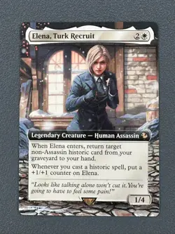 Elena, Turk Recruit MTG Final Fantasy Commander Hand Painted Altered Art Tentz - Image 1